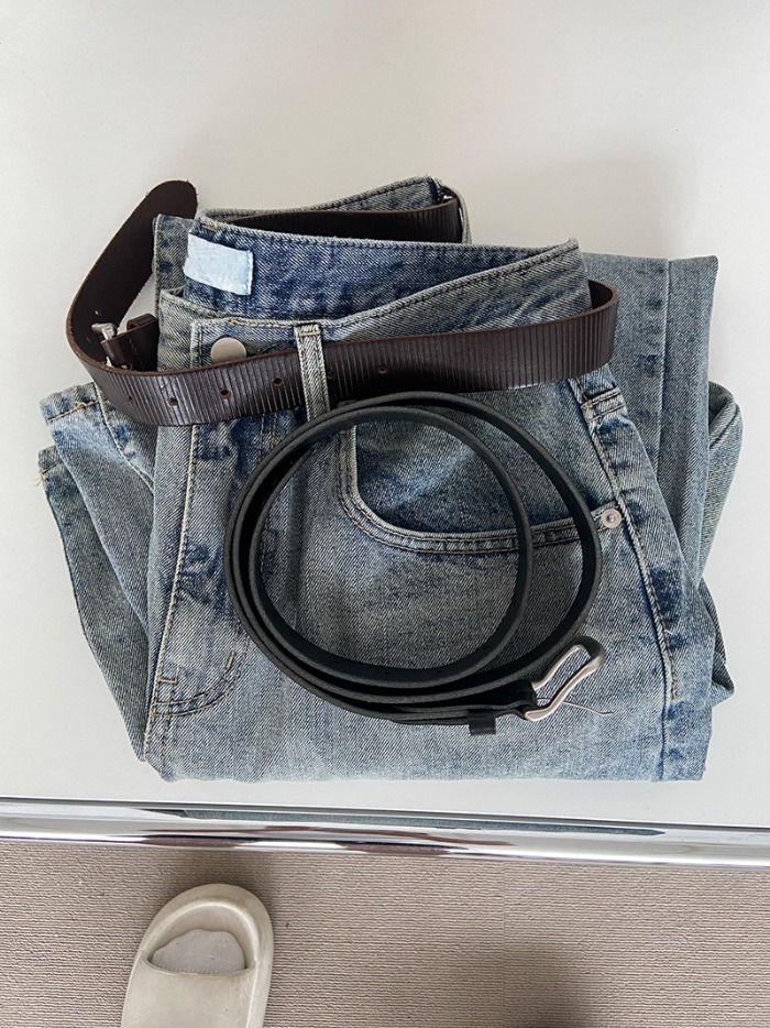 [하이퀄리티] 30mm stripe leather belt