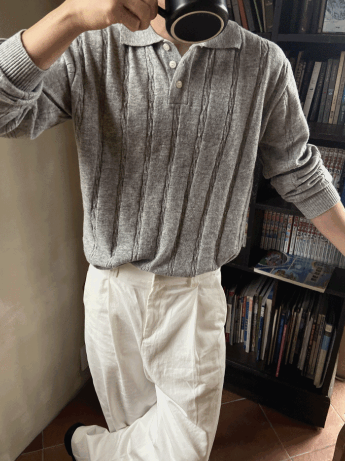 cable button knit